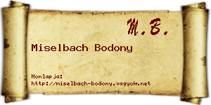Miselbach Bodony névjegykártya
